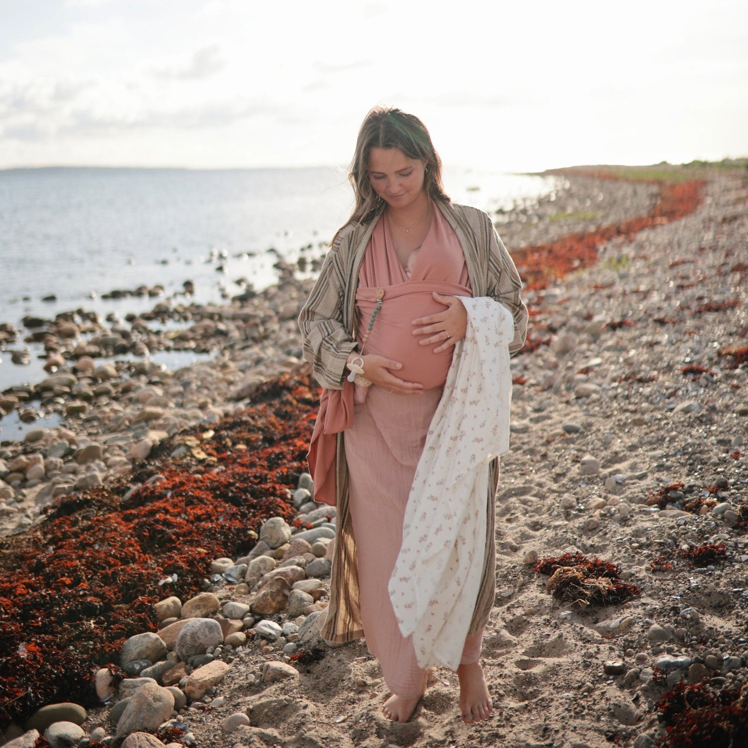 FRIGG Daisy Night Silicone Pacifier 2 - Pack - Tenth &amp; Pine - FRIGG PACIFIERS - 6 - 18 months - Portobello/Croissant