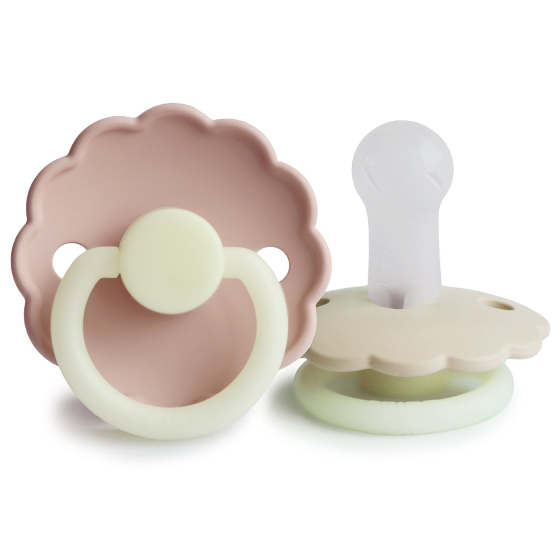 FRIGG Daisy Night Silicone Pacifier 2 - Pack - Tenth & Pine - FRIGG PACIFIERS - 6 - 18 months - Blush/Cream