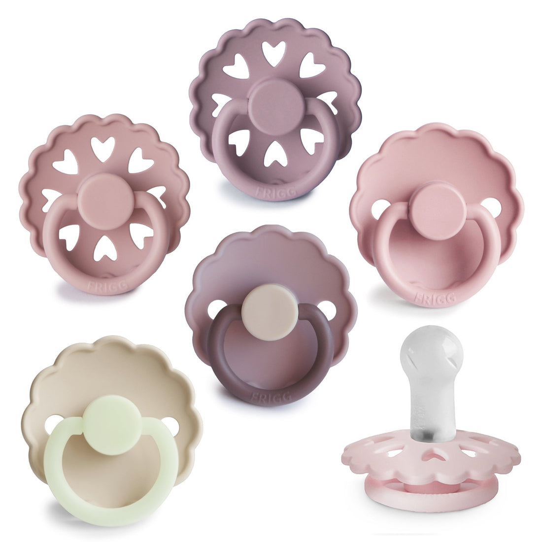 FRIGG Silicone Pacifier 6 - Pack - Tenth & Pine - FRIGG PACIFIERS - 6 - 18 Months - Blooming Love