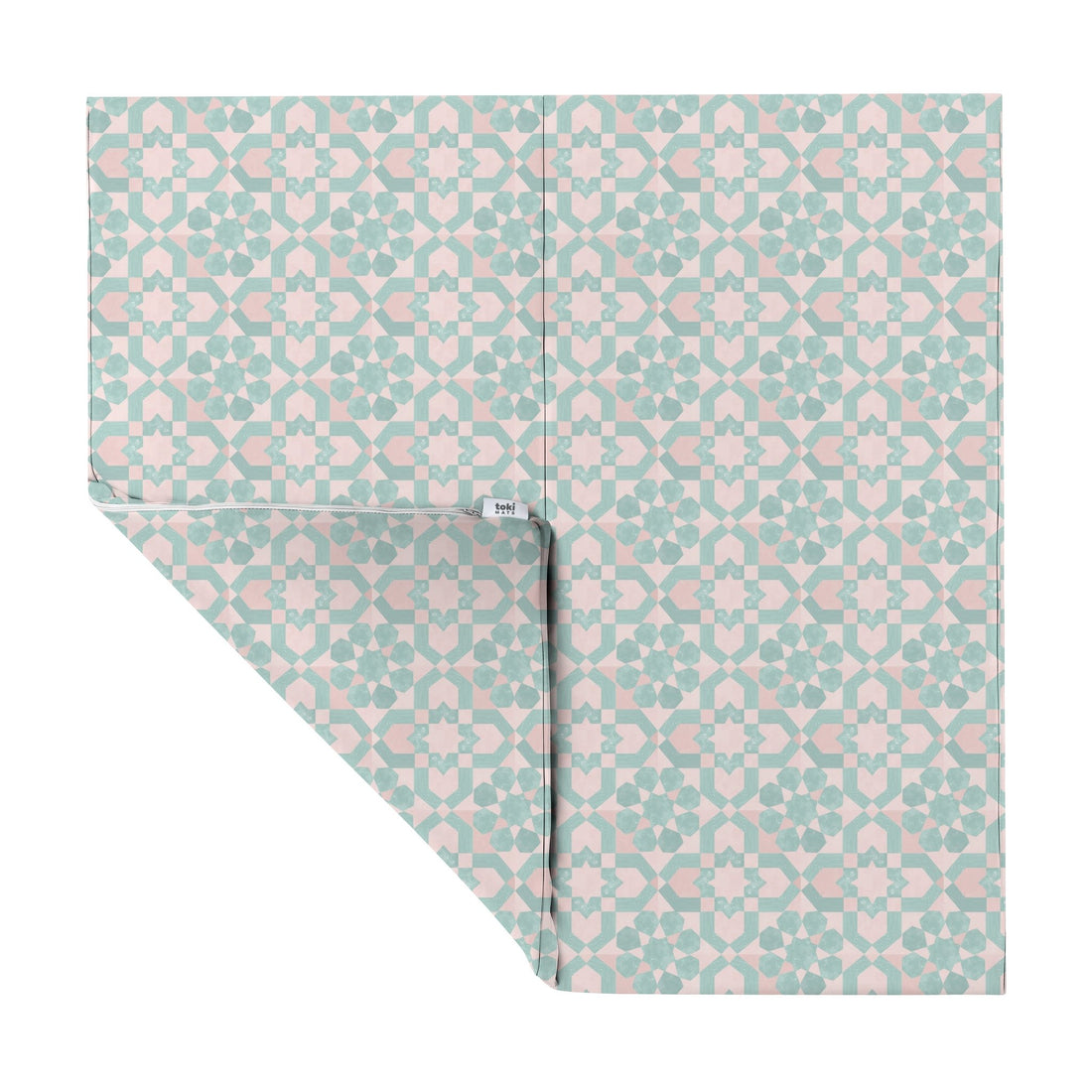 Green Tile Vegan Leather Mat - Tenth & Pine - Vegan Leather Padded Mat - Standard