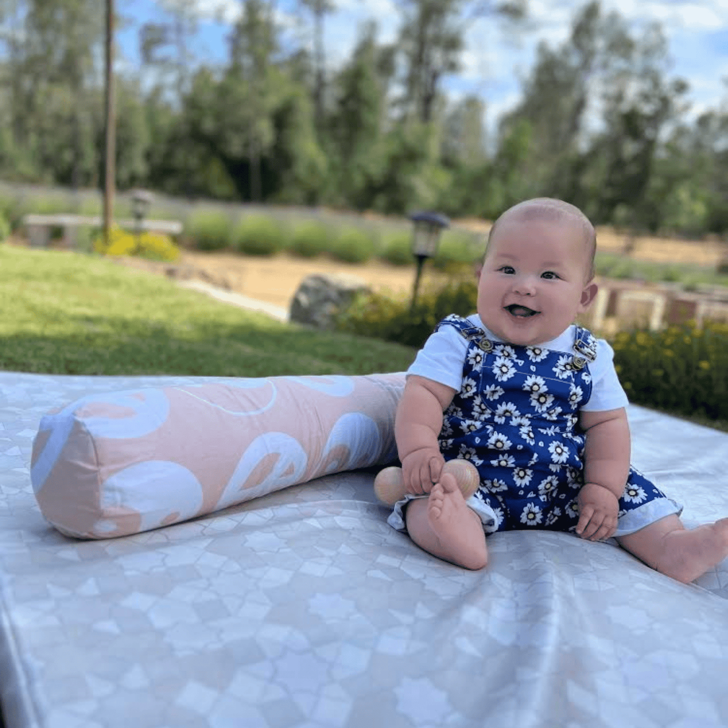 Grey Mosaic Vegan Leather Mat - Tenth &amp; Pine - Vegan Leather Padded Mat - Standard