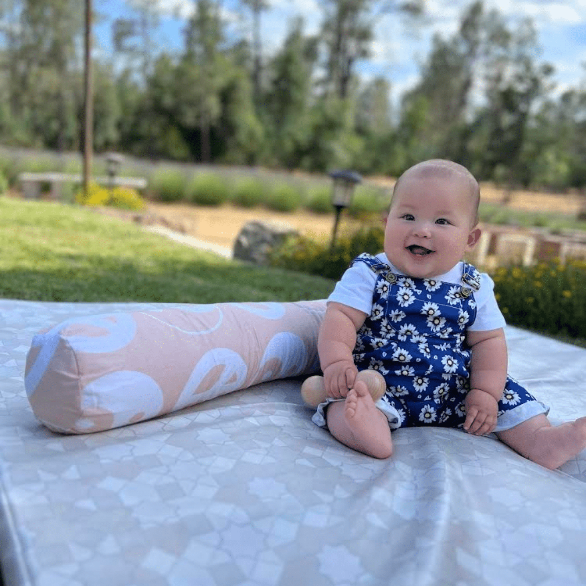 Grey Mosaic Vegan Leather Mat - Tenth &amp; Pine - Vegan Leather Padded Mat - Standard