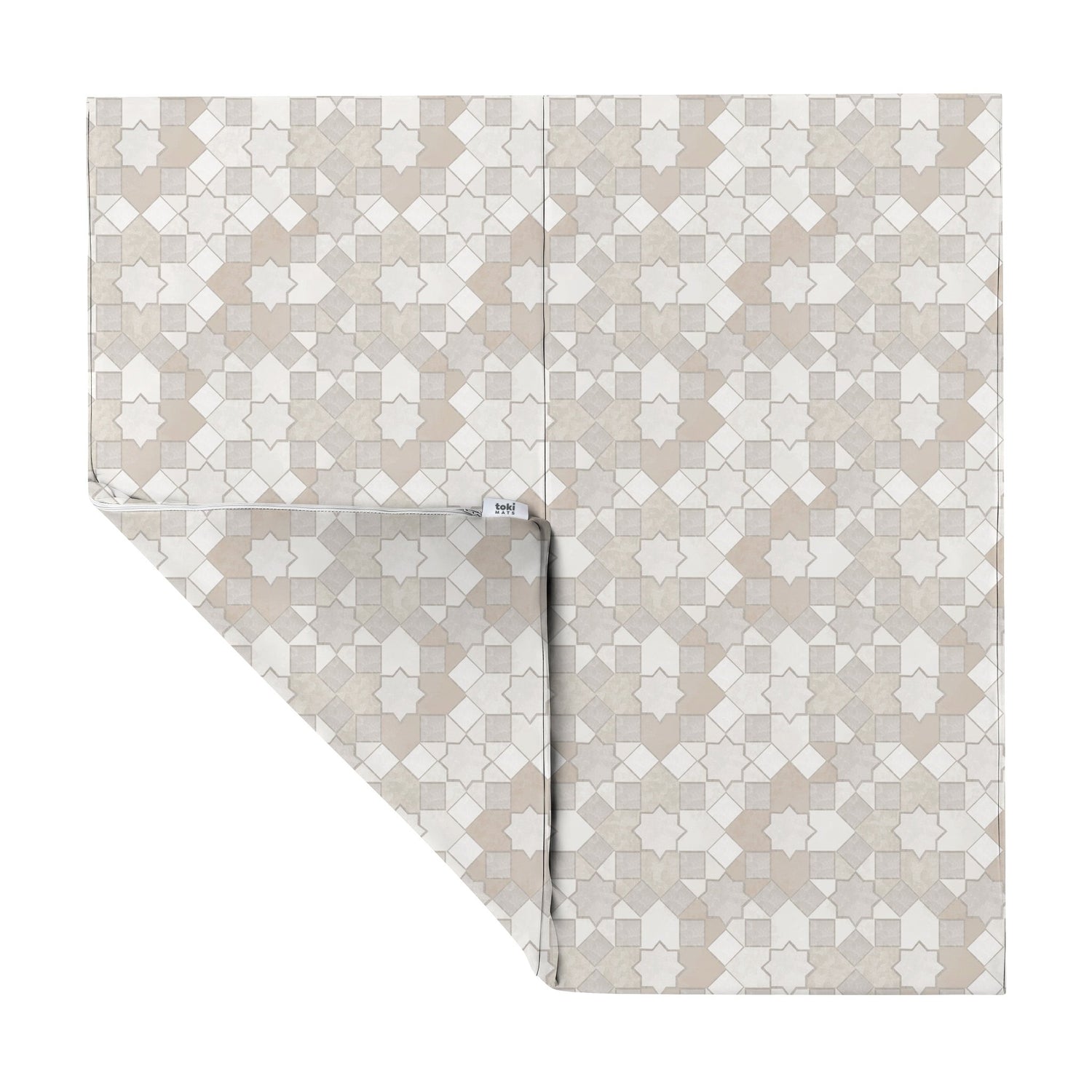 Grey Mosaic Vegan Leather Mat - Tenth &amp; Pine - Vegan Leather Padded Mat - Standard