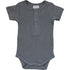 Grey Organic Cotton Ribbed Snap Bodysuit - Tenth & Pine - NB - Mebie Baby