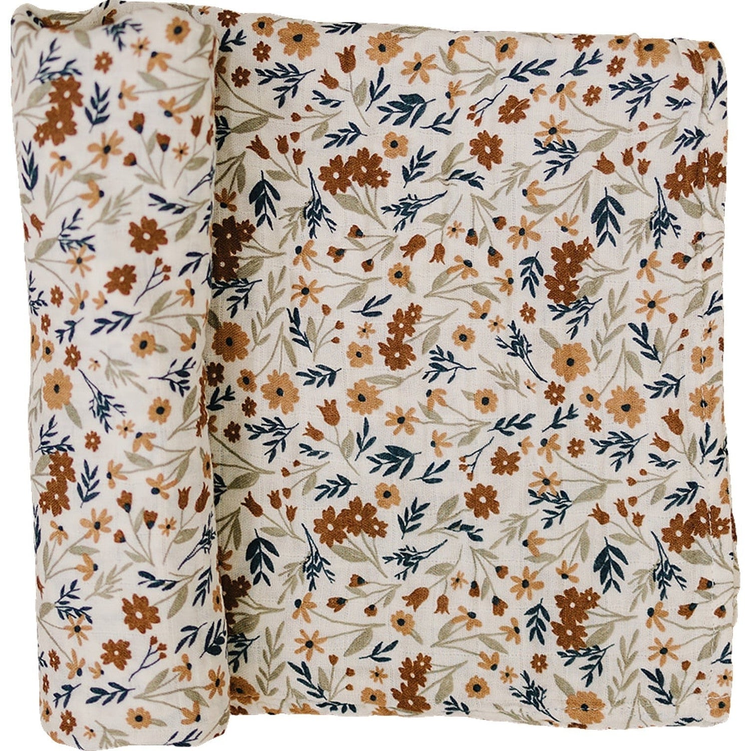Harvest Floral Muslin Swaddle Blanket - Tenth &amp; Pine - 