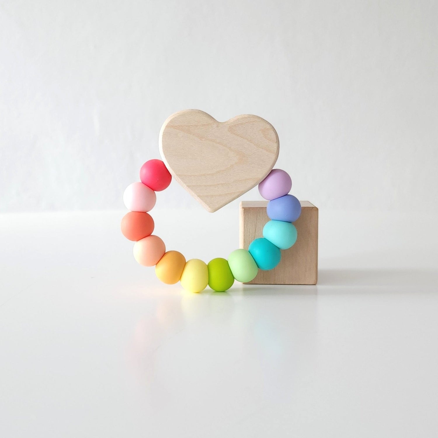 Heart Charm Teether - Tenth &amp; Pine - Pacifiers &amp; Teethers - Confetti