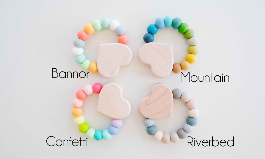 Heart Charm Teether - Tenth &amp; Pine - Pacifiers &amp; Teethers - Bannor