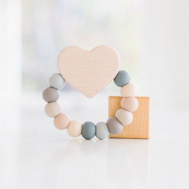 Heart Charm Teether - Tenth &amp; Pine - Pacifiers &amp; Teethers - Riverbed