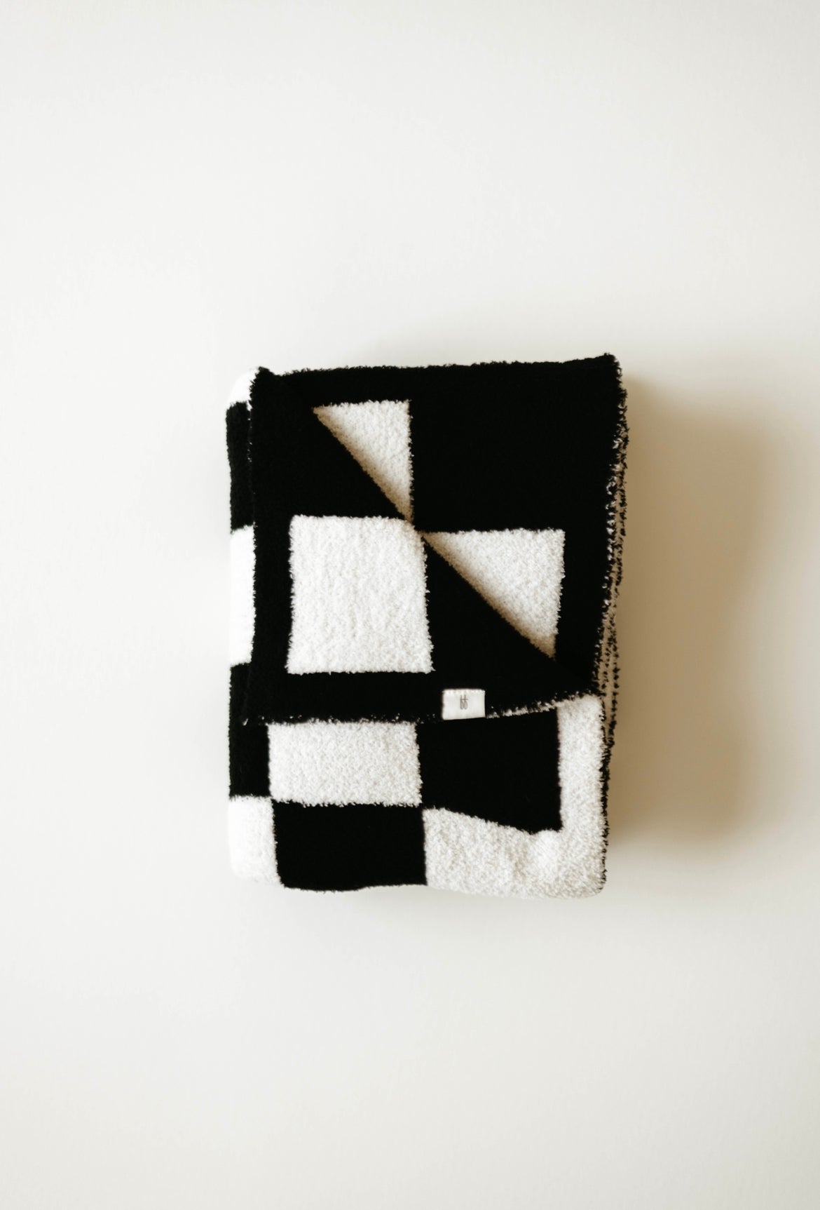 Plush Blanket  | Black &amp; White Checkerboard