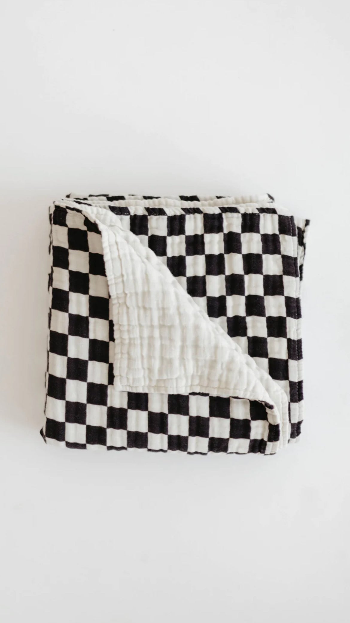 Muslin Quilt | Black &amp; White Checkerboard