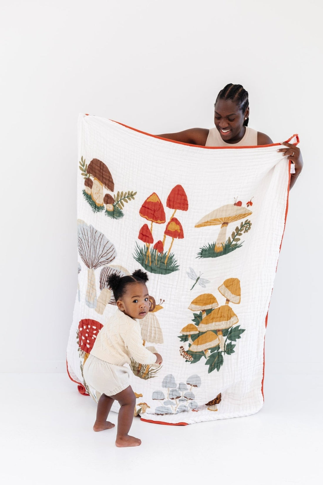 Large Mushroom Throw Blanket - Tenth & Pine - Quilts -