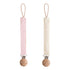 Linen Pacifier Clip 2 - Pack - Tenth & Pine - Pacifier Clip - Blush/Cream