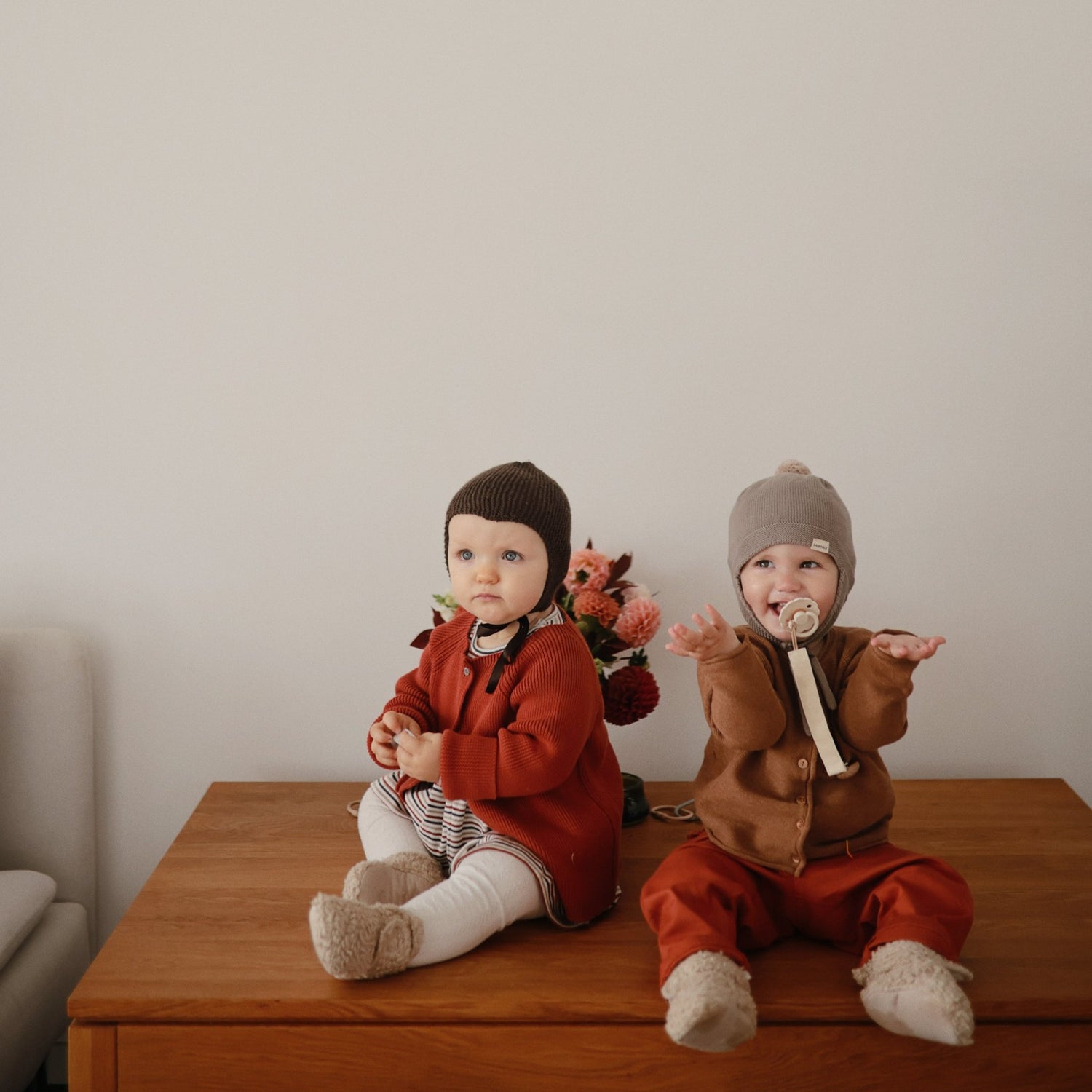 Linen Pacifier Clip 2 - Pack - Tenth &amp; Pine - Pacifier Clip - Blush/Cream