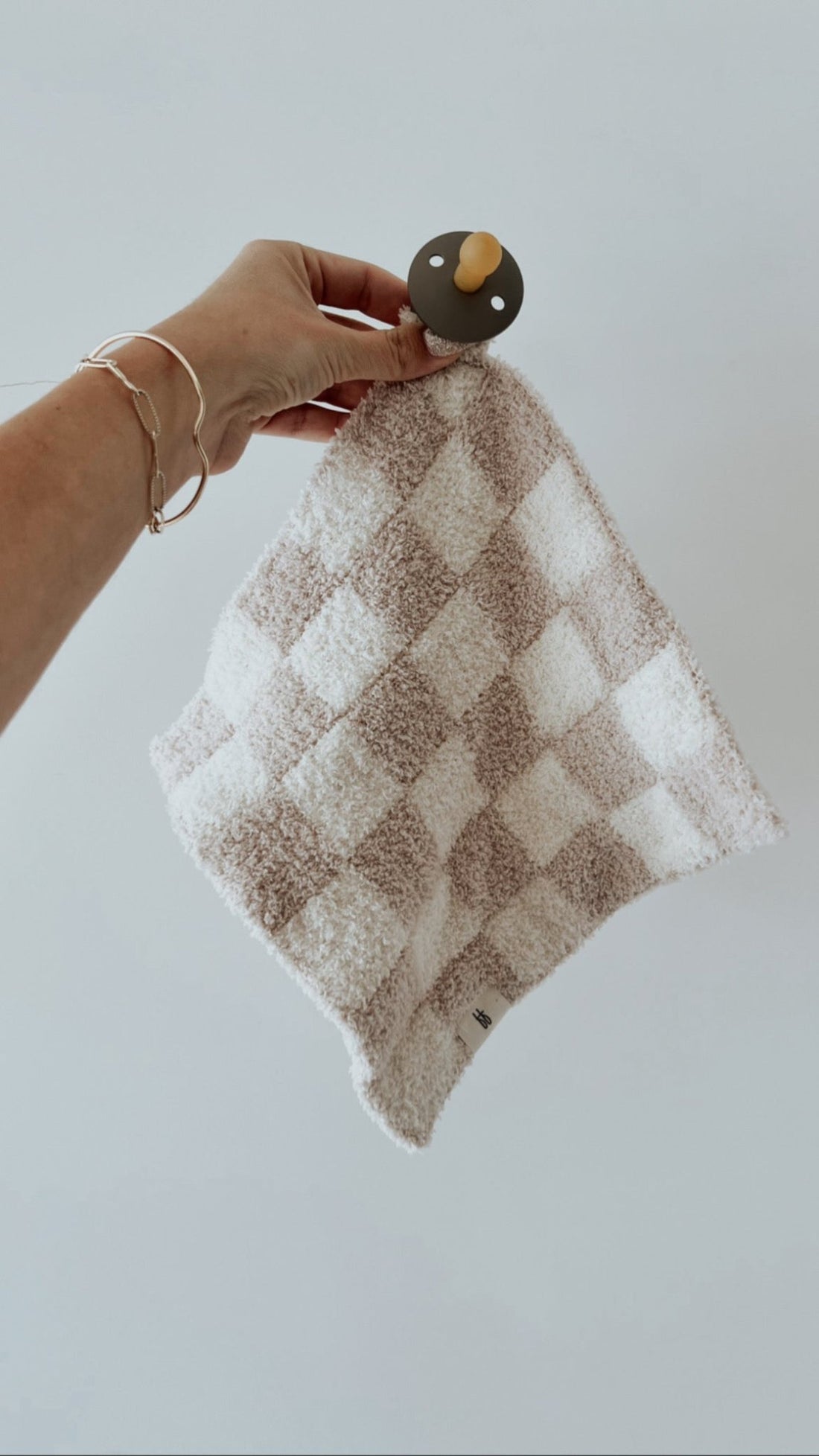 Lovey | Taupe & White Checkerboard - Tenth & Pine -