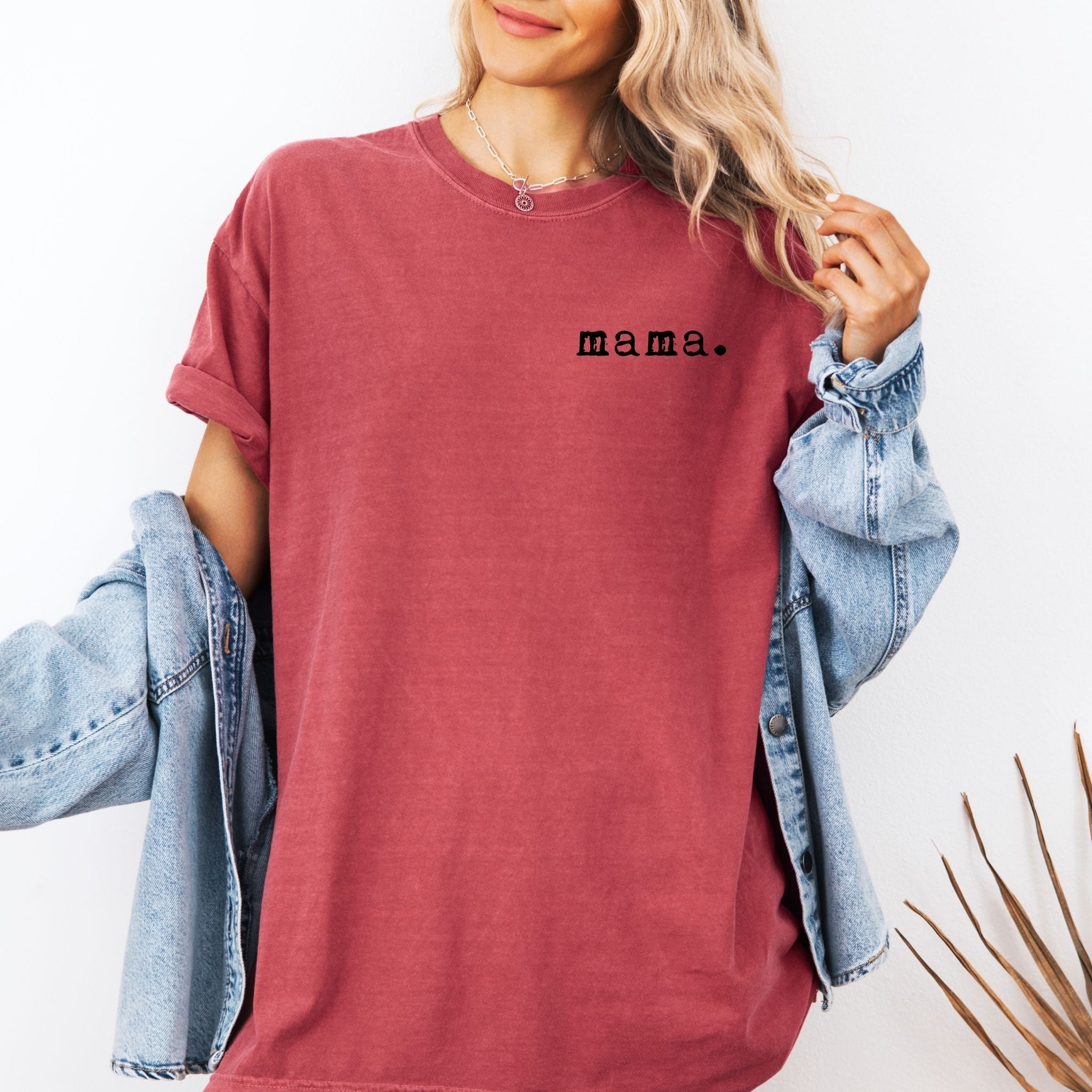 Mama T-shirt | Adult Short Sleeve Tee - Tenth &amp; Pine - Adult Tshirt - S - Brick