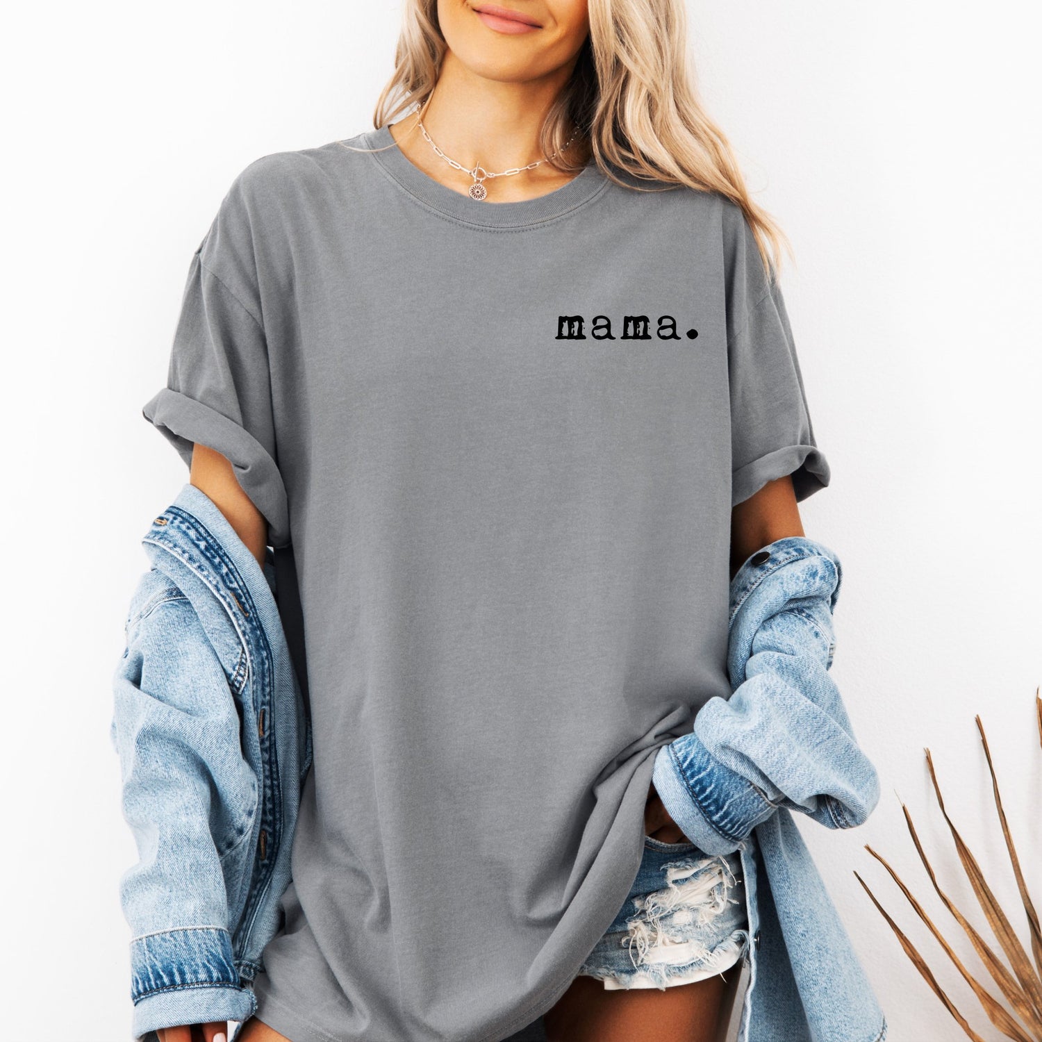 Mama T-shirt | Adult Short Sleeve Tee - Tenth &amp; Pine - Adult Tshirt - S - Grey