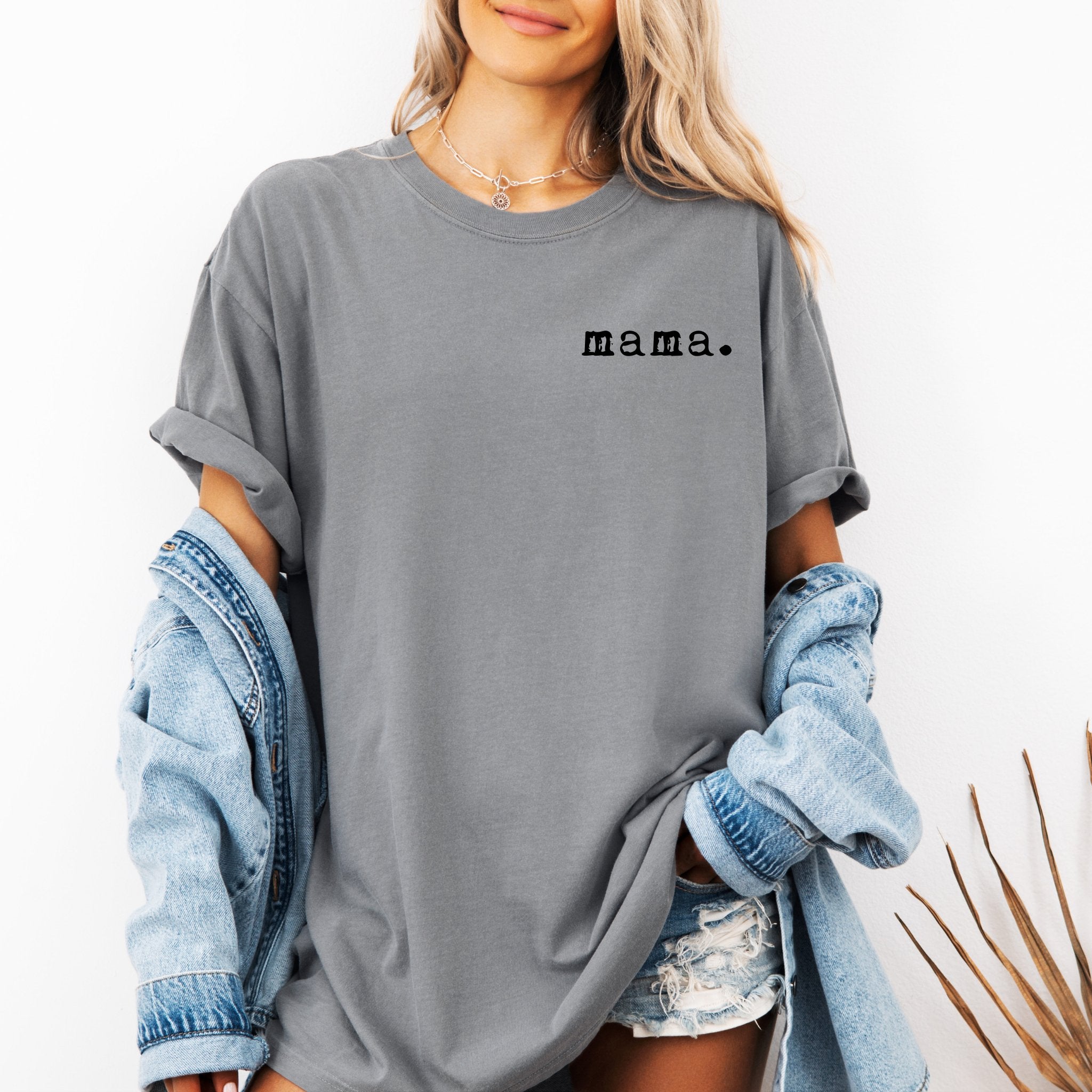 Mama T-shirt | Adult Short Sleeve Tee - Tenth &amp; Pine - Adult Tshirt - S - Grey