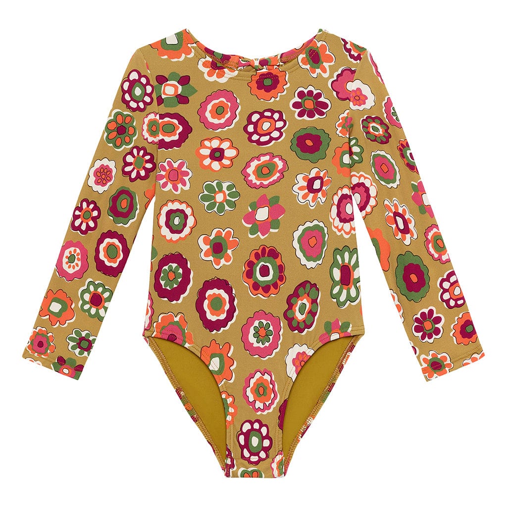 Mazzy Floral Mini Long Sleeve One - Piece - Tenth &amp; Pine - One - Piece - 0 - 6 Months - Mazzy Floral - Montce