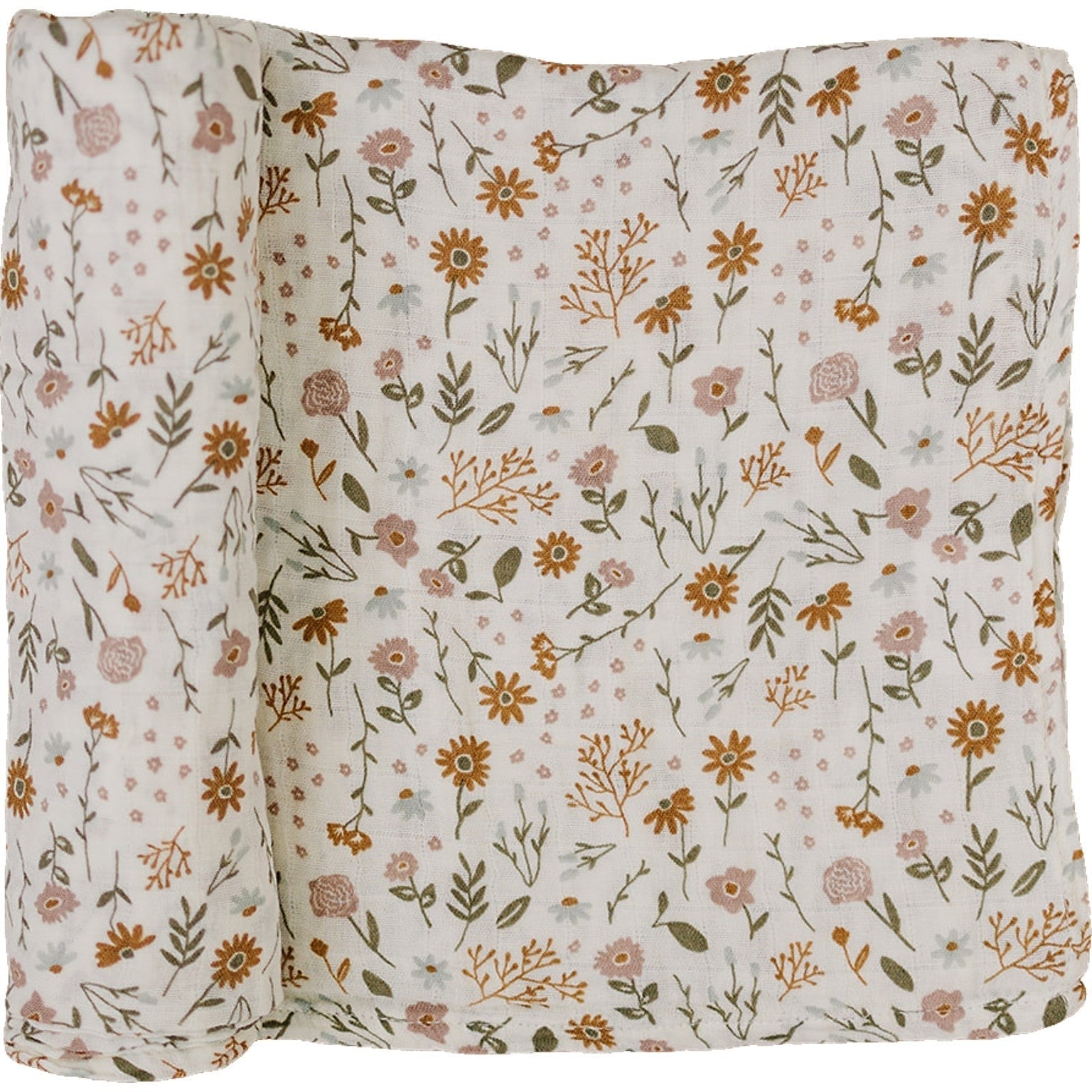 Meadow Floral Muslin Swaddle Blanket - Tenth &amp; Pine - 