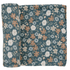 Midnight Floral Muslin Swaddle Blanket - Tenth & Pine - 