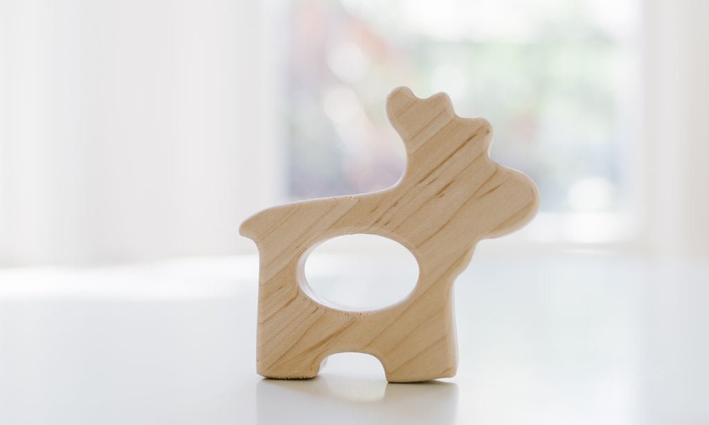 Moose Wooden Grasping Toy - Tenth &amp; Pine - Baby Soothers - 