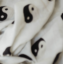 Muslin Swaddle | Black &amp; White Yin Yang - Tenth &amp; Pine - Swaddle - forever french baby