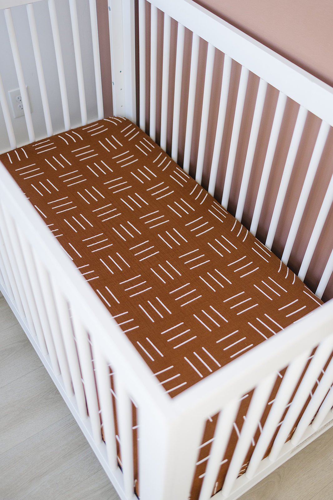 Mustard Mudcloth Muslin Crib Sheet - Tenth & Pine -