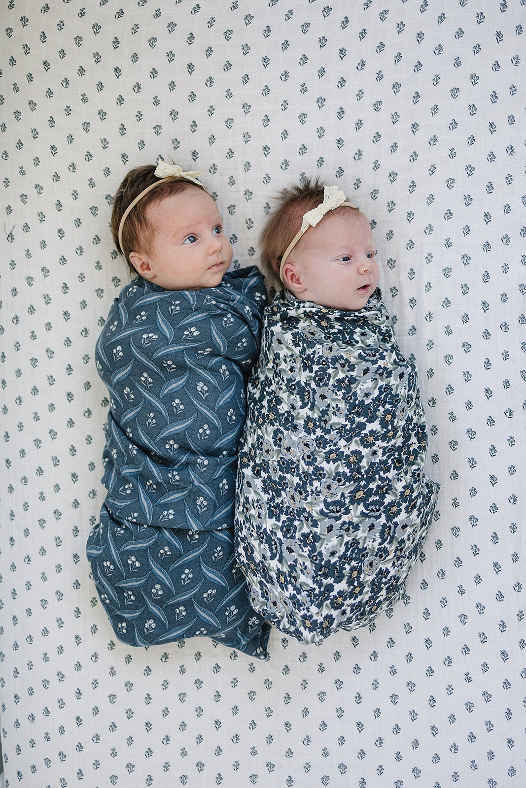 Navy Berry Muslin Swaddle Blanket - Tenth &amp; Pine - 
