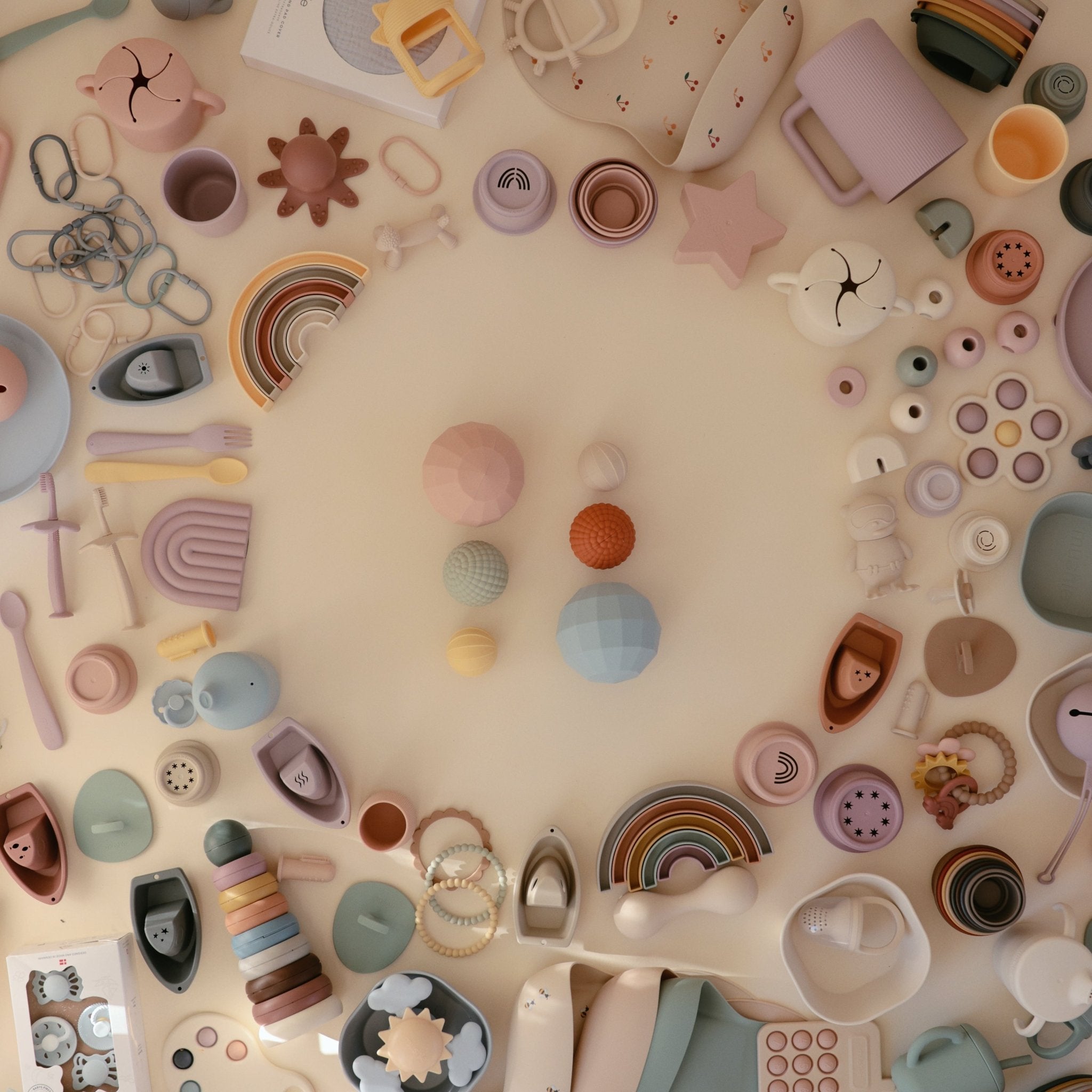 Nesting Spheres Sensory Toy - Tenth &amp; Pine - toys - Blush