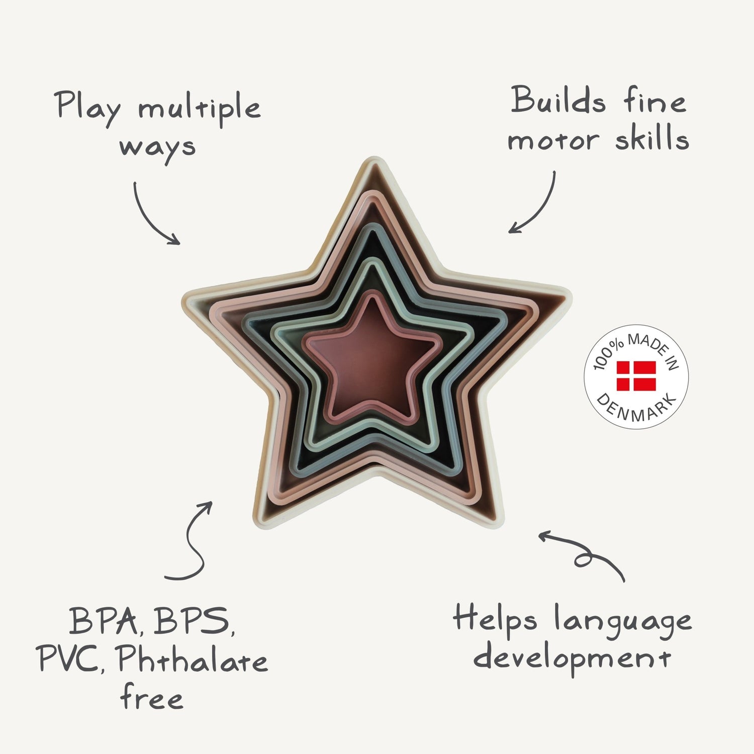 Nesting Stars Toy - Tenth &amp; Pine - toys - Original