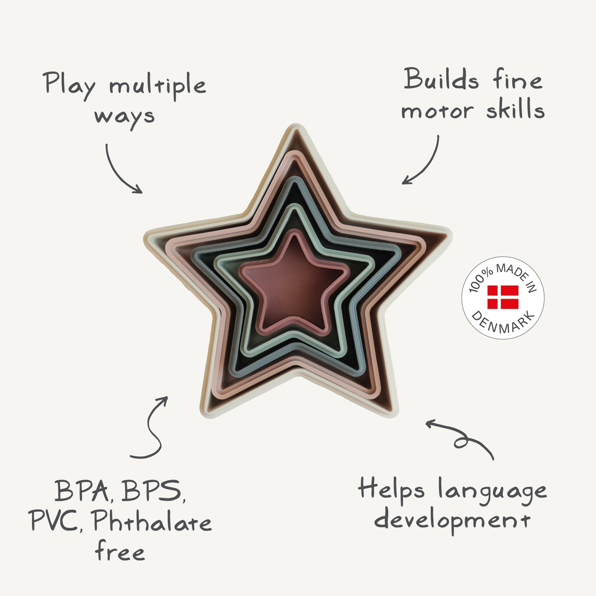 Nesting Stars Toy - Tenth &amp; Pine - toys - Original