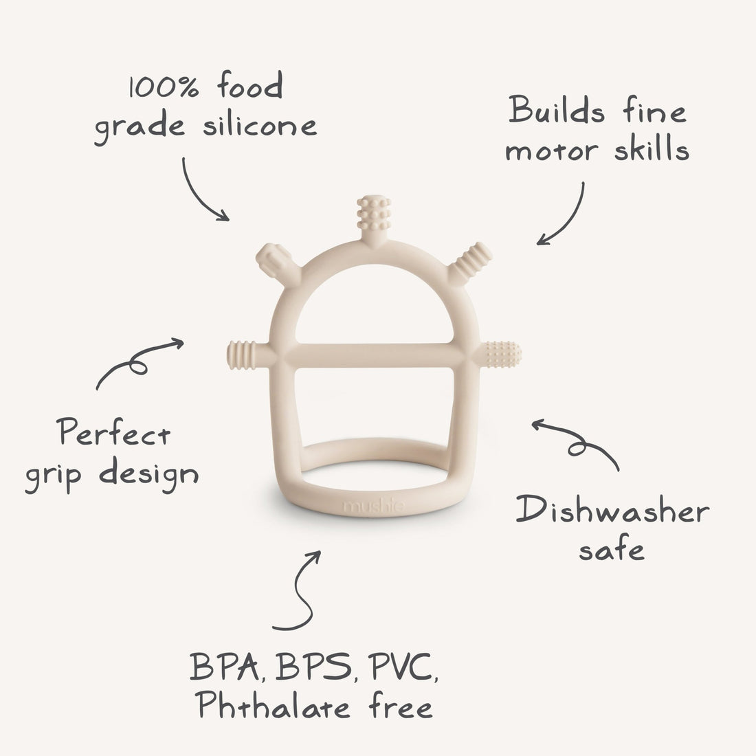 No - Drop Sensory Teether - Tenth & Pine - teether - Shifting Sand