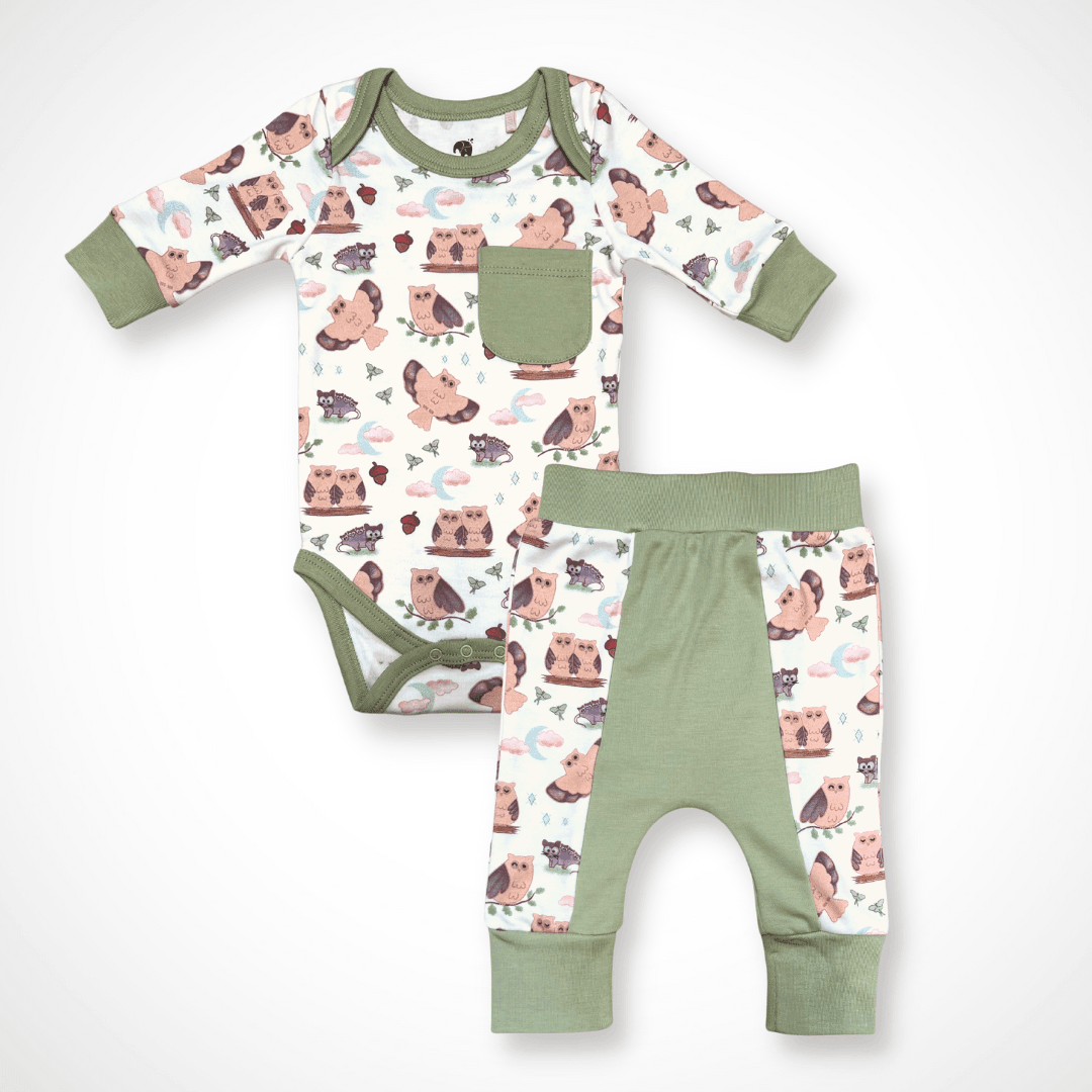Nocturnal Set | Organic Pima Cotton - Tenth &amp; Pine - Winter Outfits - 0 - 3M - Kolorful