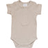 Oatmeal Organic Cotton Ribbed Snap Bodysuit - Tenth & Pine - NB - Mebie Baby