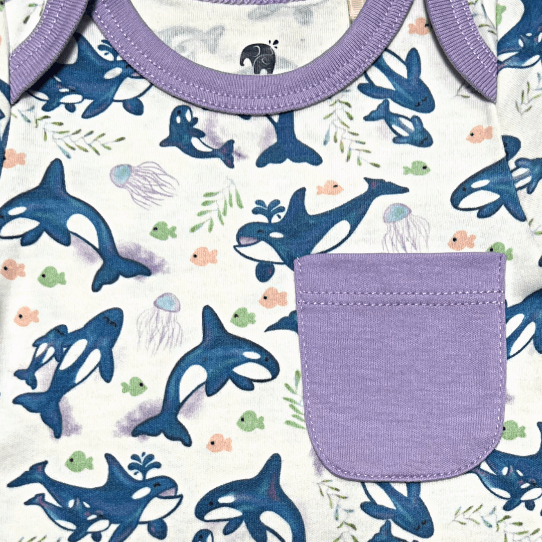 Orca Set | Organic Pima Cotton - Tenth &amp; Pine - Winter Outfits - 0 - 3M - Kolorful