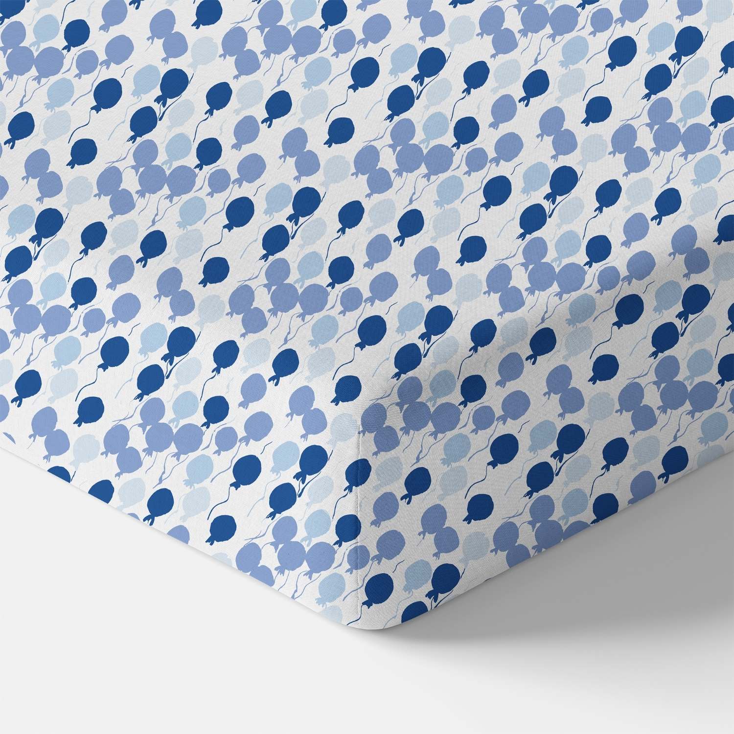 Organic Crib Sheet - Blue Balloons - Tenth &amp; Pine - Baby &amp; Toddler - 