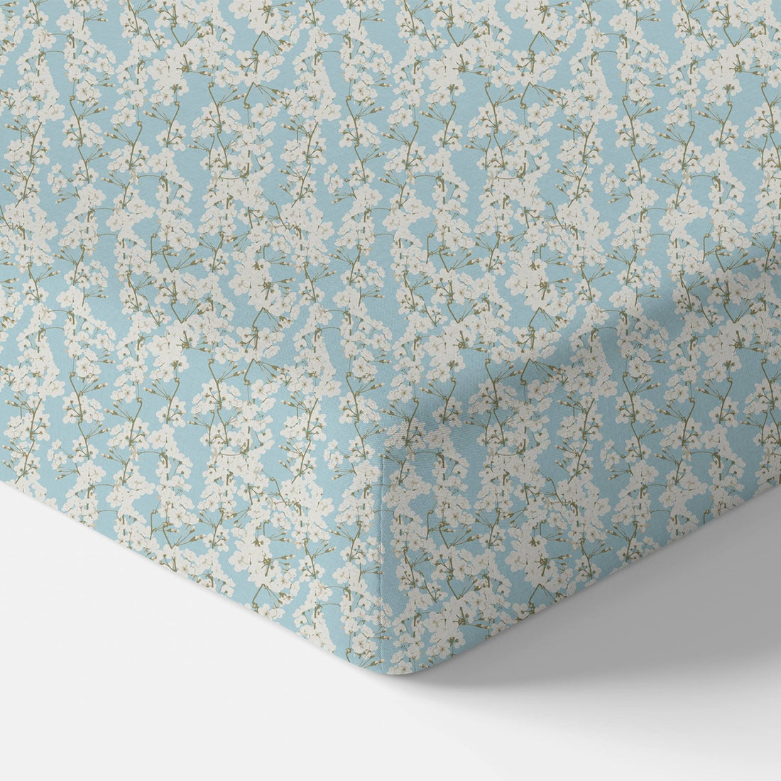 Organic Crib Sheet - Cherry Blossoms - Tenth & Pine - Crib Sheets -