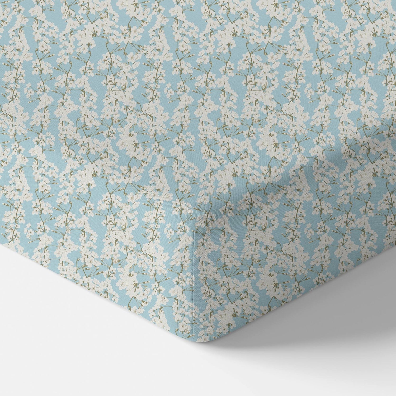 Organic Crib Sheet - Cherry Blossoms - Tenth &amp; Pine - Crib Sheets - 