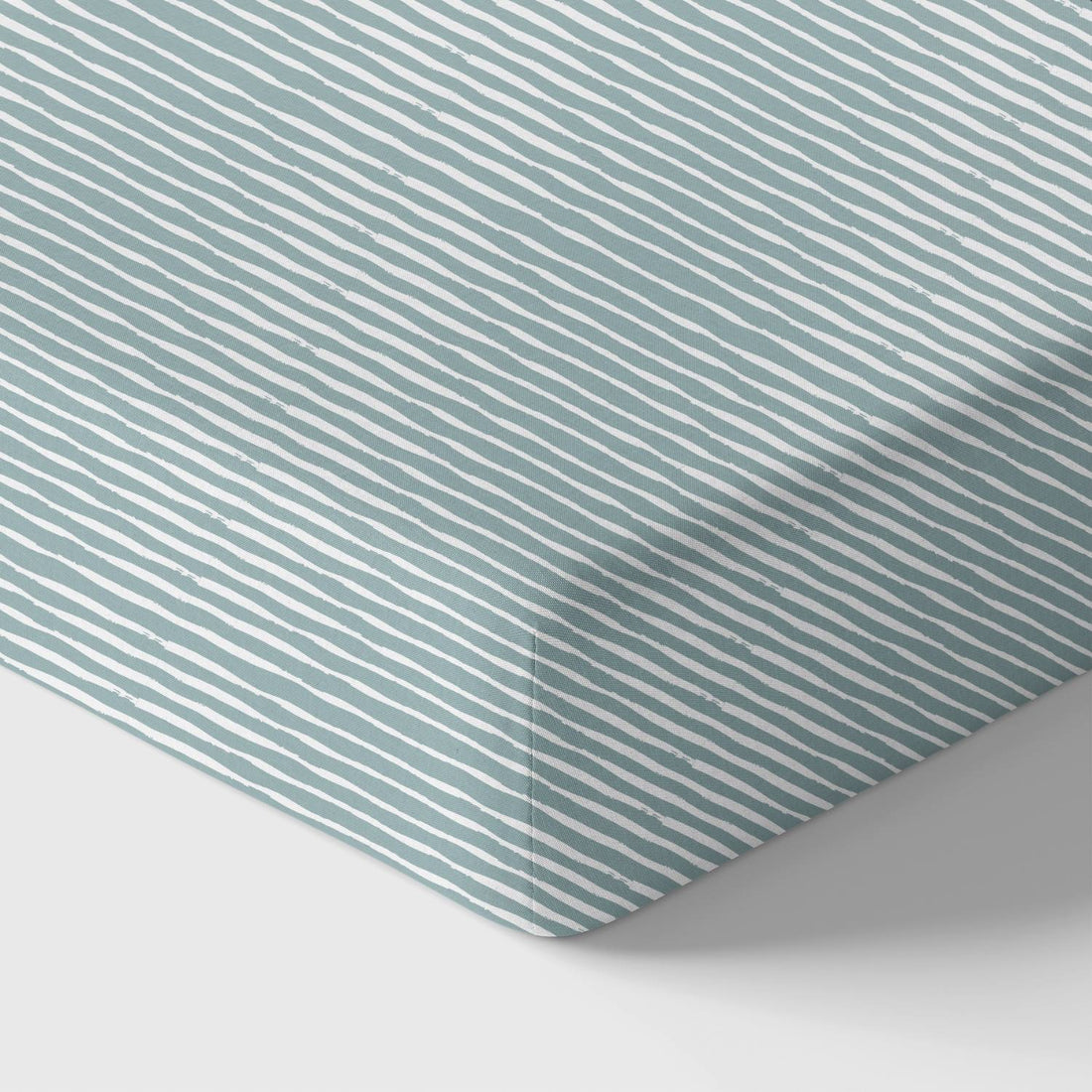 Organic Crib Sheet - Green Stripes - Tenth & Pine - Crib Sheets -