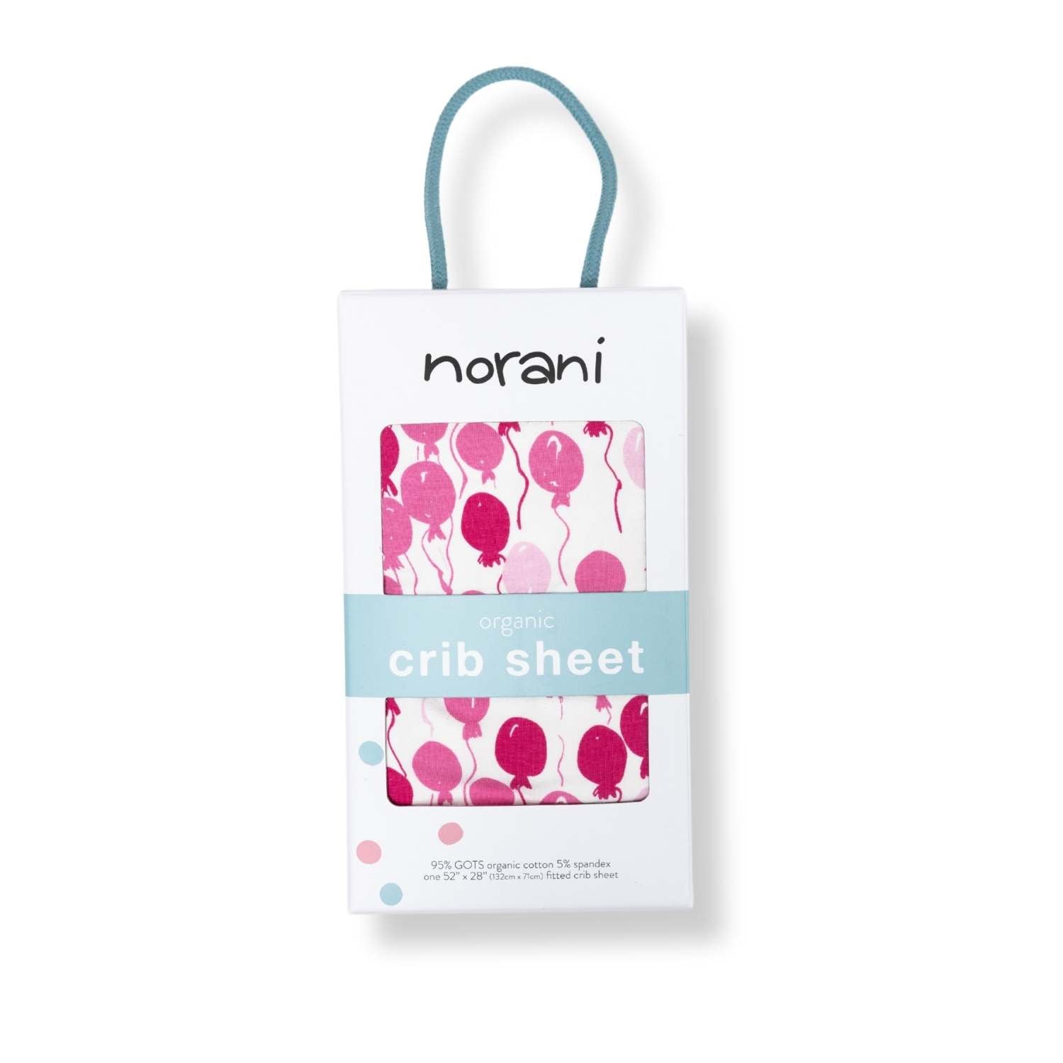 Organic Crib Sheet - Pink Balloons - Tenth &amp; Pine - Crib Sheets - 