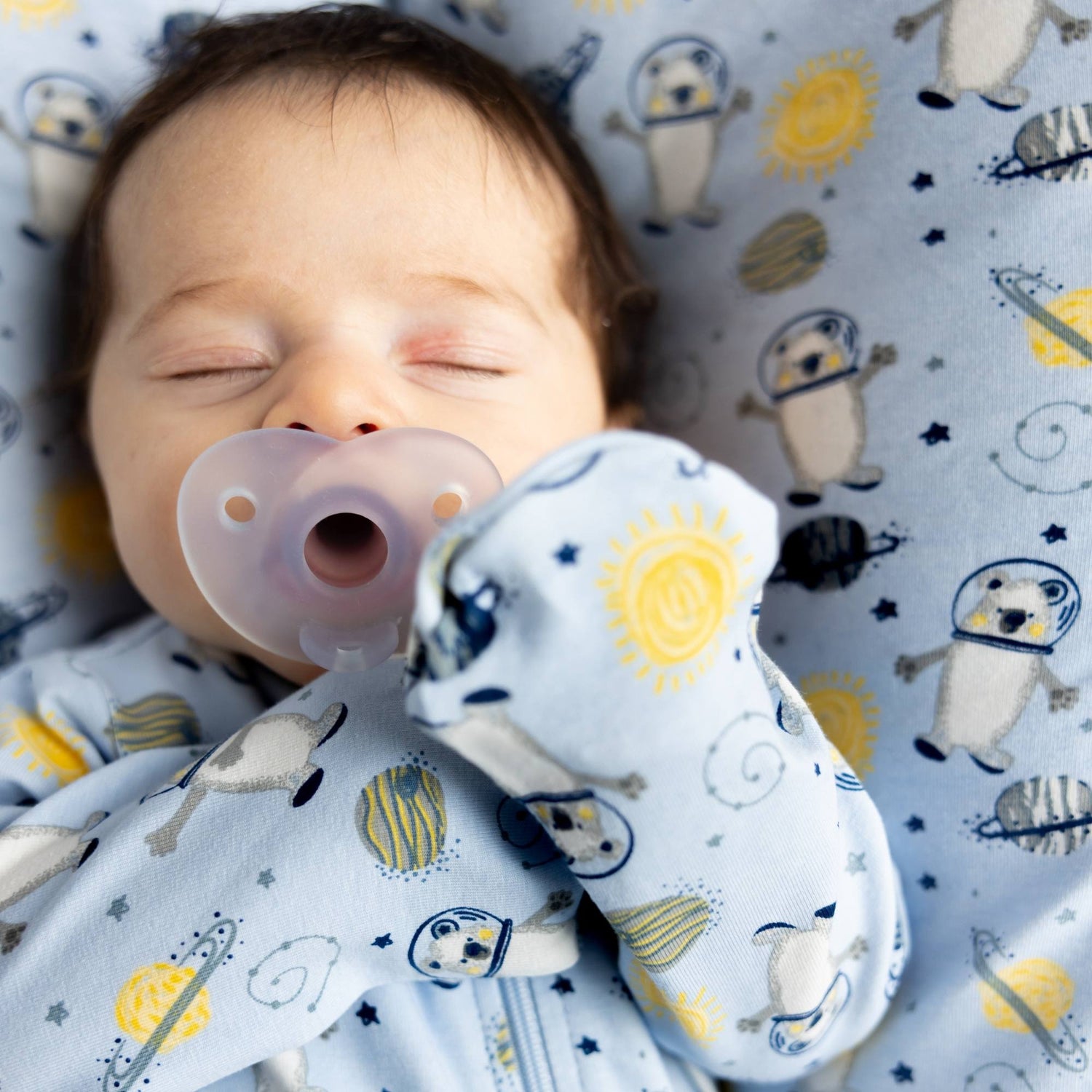 Organic Crib Sheet - Space Bears - Tenth &amp; Pine - Crib Sheets - 