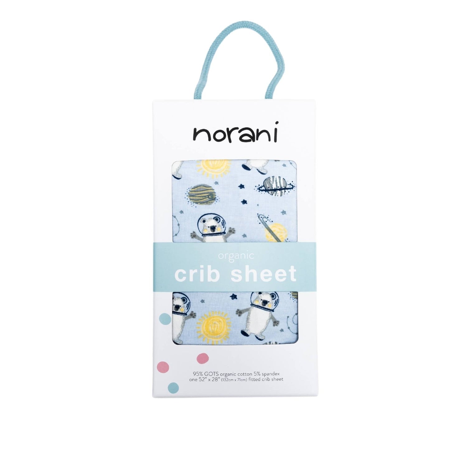 Organic Crib Sheet - Space Bears - Tenth &amp; Pine - Crib Sheets - 