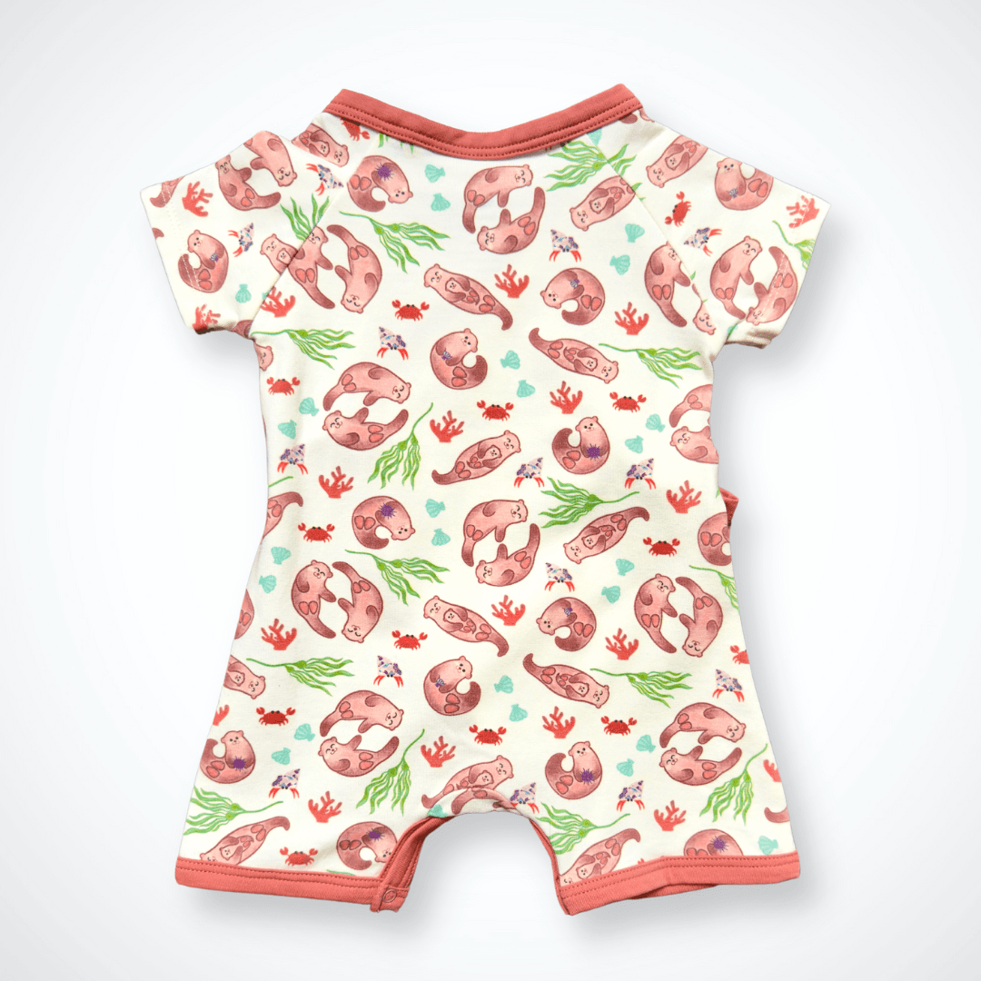 Otter Kimono Shorty | Organic Pima Cotton - Tenth &amp; Pine - Summer Outfits - 0 - 3M - Kolorful