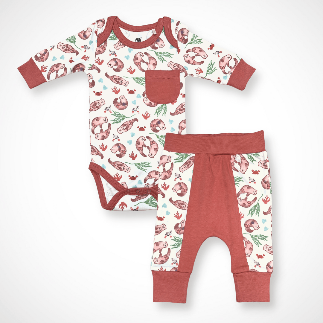 Otter Set | Organic Pima Cotton - Tenth &amp; Pine - Winter Outfits - 0 - 3M - Kolorful