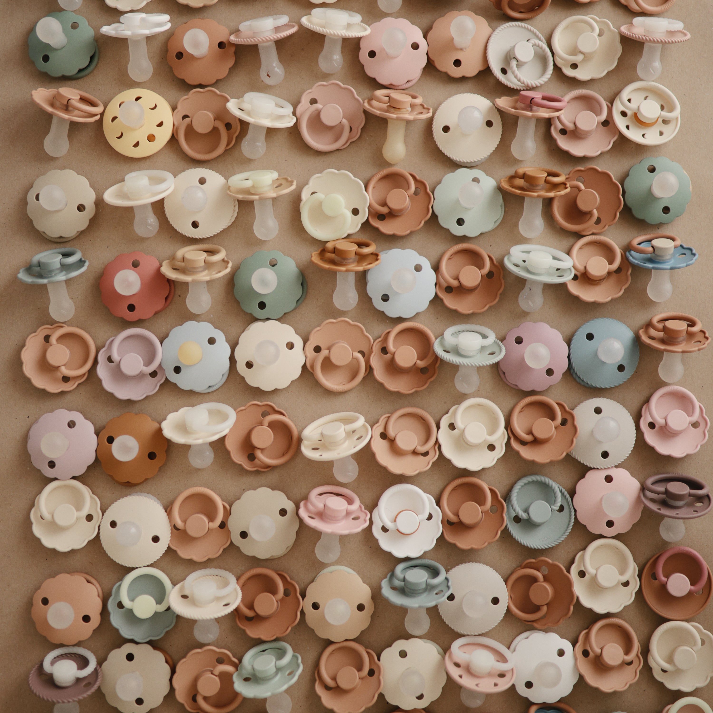 FRIGG Moon Silicone Pacifier 2 - Pack - Tenth &amp; Pine - FRIGG PACIFIERS - 6 - 18 months - Soft Lilac/Daffodil