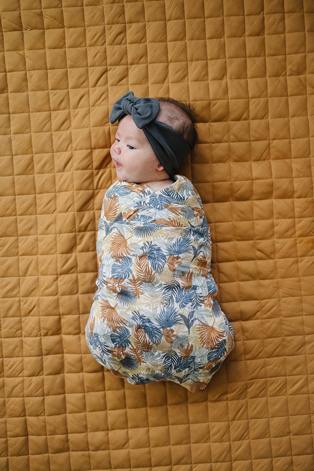 Paradise Palms Muslin Swaddle Blanket - Tenth &amp; Pine - 