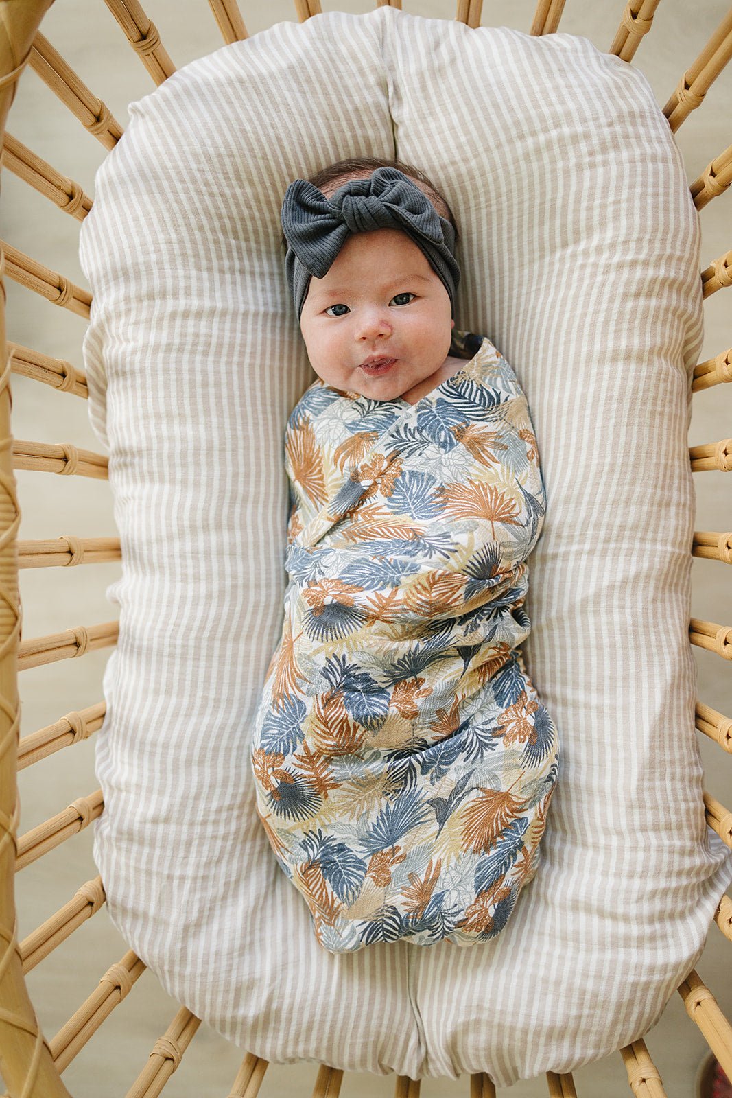 Paradise Palms Muslin Swaddle Blanket - Tenth &amp; Pine - 