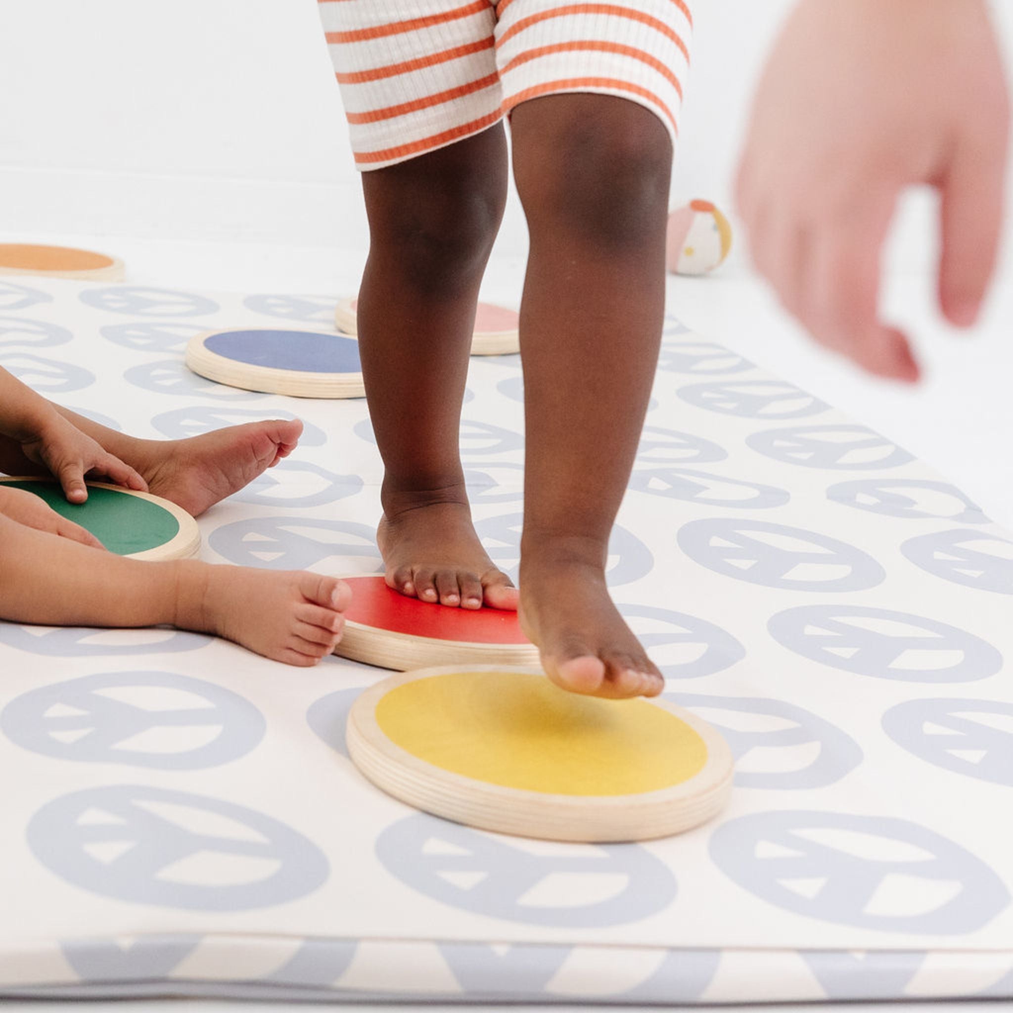 Peace Sign Vegan Leather Mat - Tenth &amp; Pine - Vegan Leather Padded Mat - Standard