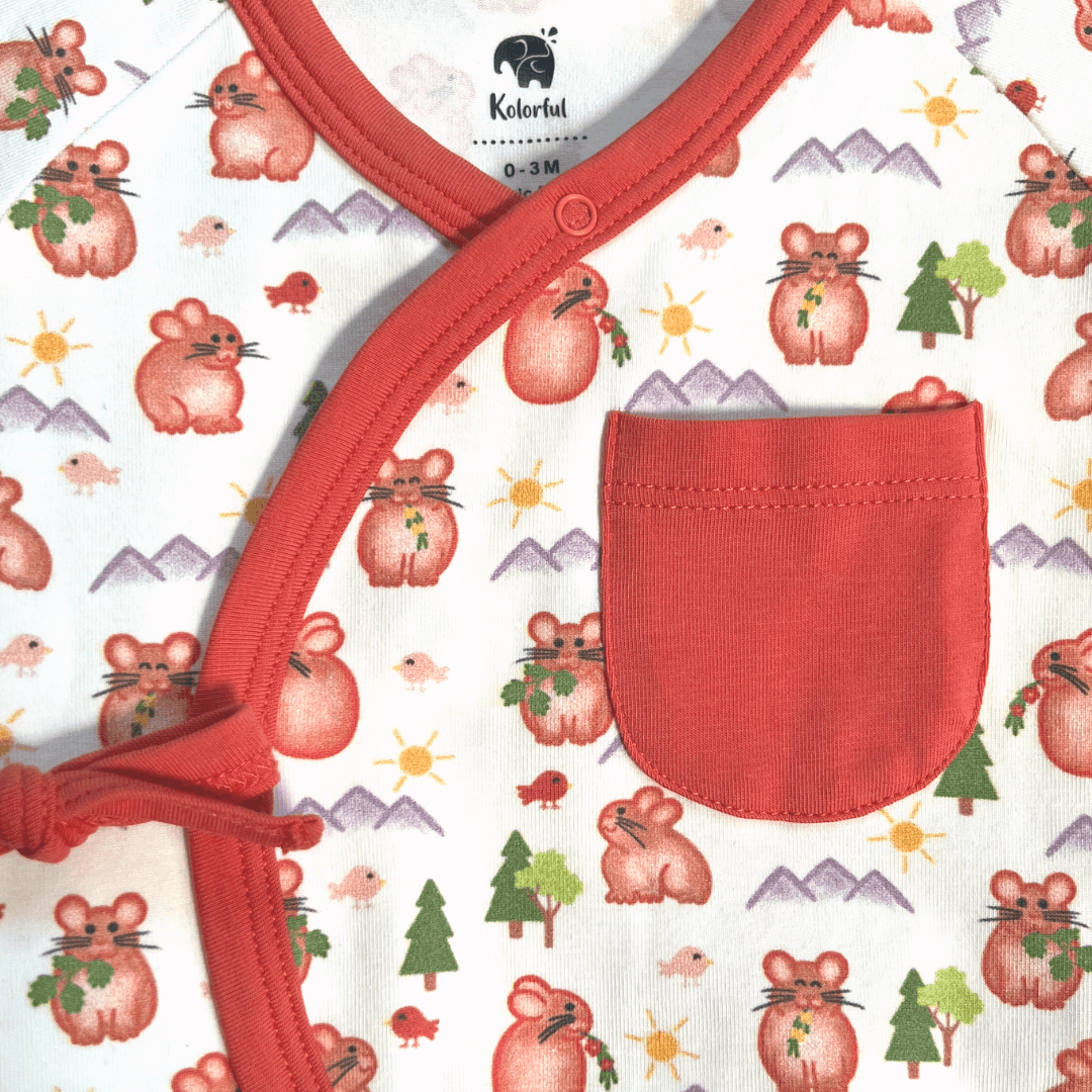 Pika Kimono | Organic Pima Cotton - Tenth &amp; Pine - Winter Outfits - 0 - 3M - Kolorful