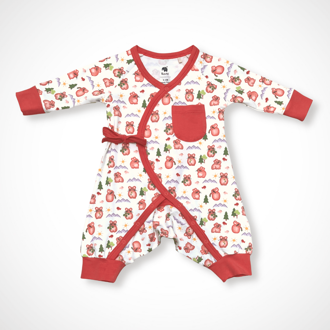 Pika Kimono | Organic Pima Cotton - Tenth & Pine - Winter Outfits - 0 - 3M - Kolorful